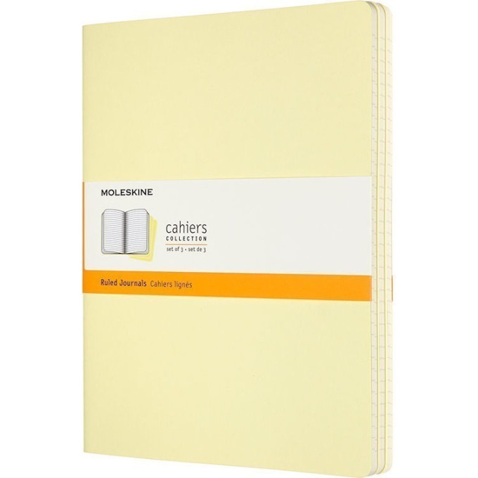 Набор блокнотов MOLESKINE Cahier Journal Large, 3 шт., нелинованный, нежно-желтый CH018M23